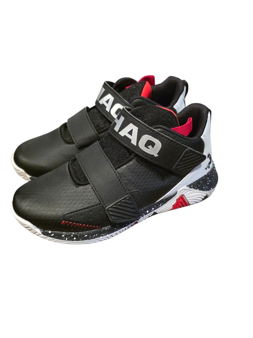 Kids' Black and Red Velcro Athletic Sneakers - Picture 4 of 10